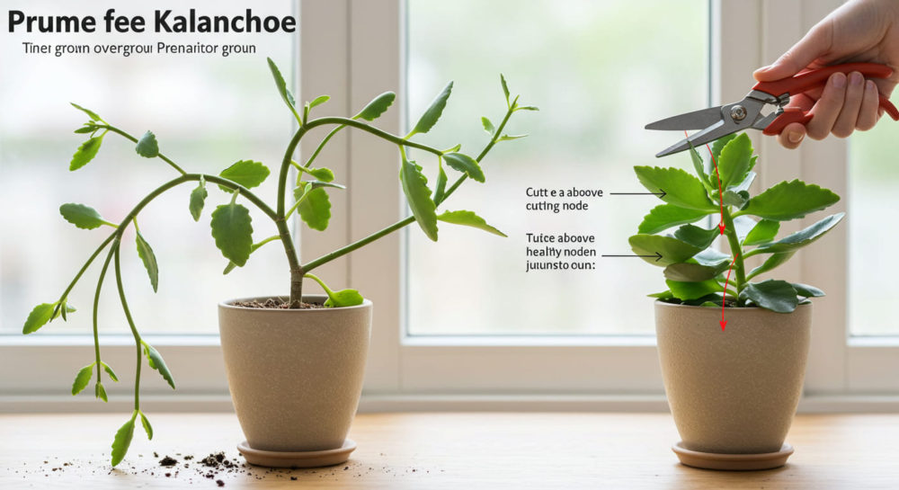 伸びすぎたカランコエを整える方法