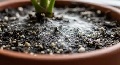 観葉植物の土にカビが生える原因