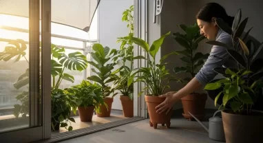 観葉植物を外に出す時期