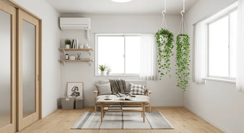 観葉植物をぶら下げる省スペース効果の活用術