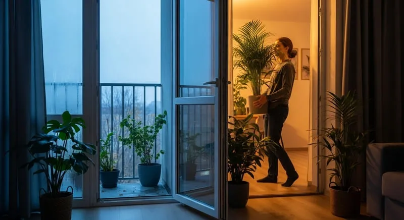 外から室内へ入れるタイミング