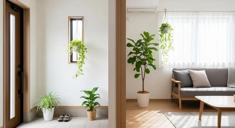 玄関やリビングに置く配置