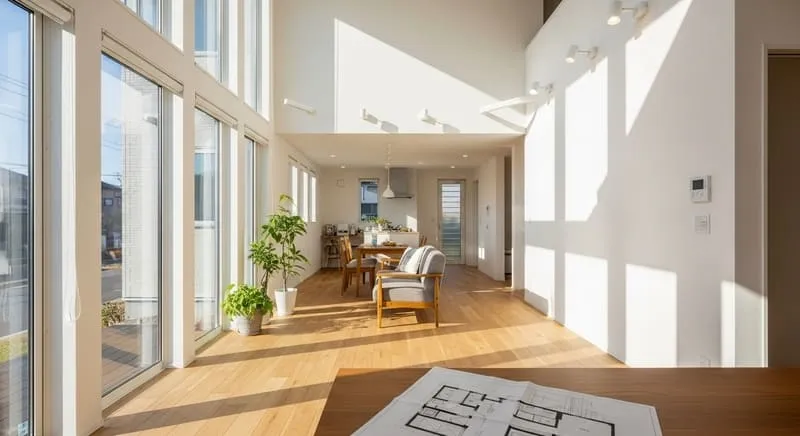 戸建て住宅の間取りと日当たり