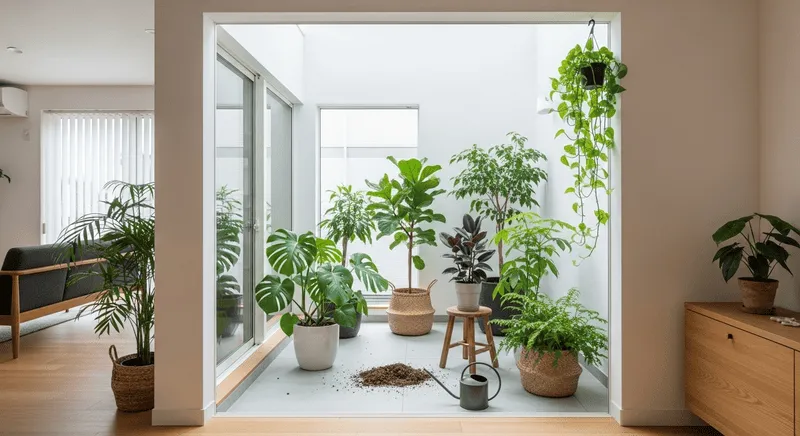 インナーテラスで室内ガーデニング