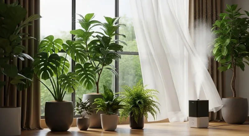 湿度と風通しで観葉植物を守る