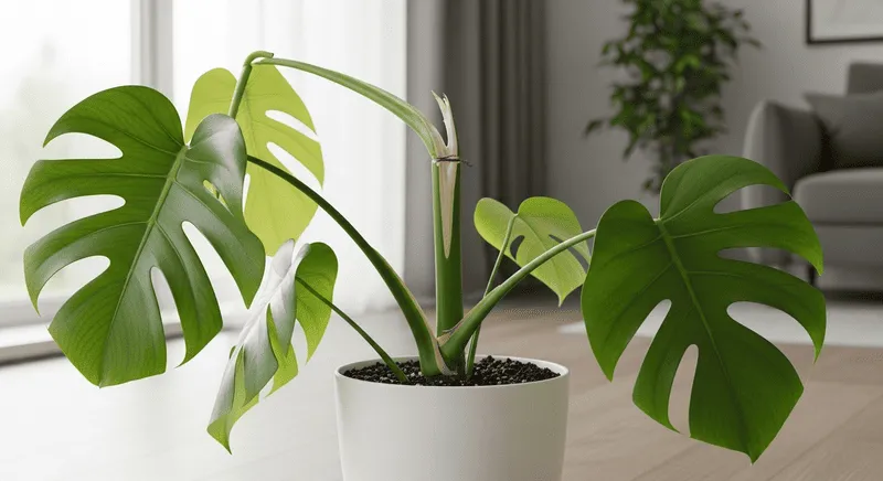 観葉植物モンステラ茎折れの復活例