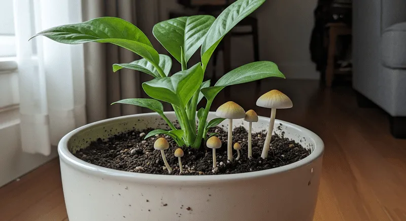 観葉植物のきのこは放置してよいか判断基準