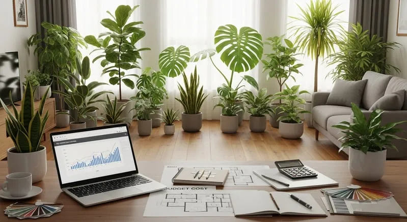 観葉植物がたくさんある家のコスト分析と導入予算検証