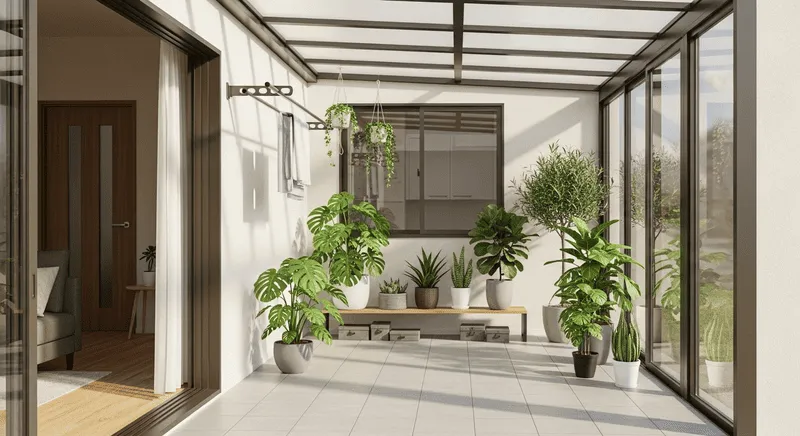 戸建てサンルームで観葉植物計画