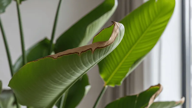 葉が丸まり茶色になる症状