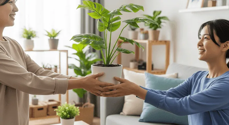 友人へ観葉植物譲渡や引き取り
