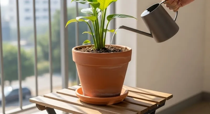 観葉植物のカビ防止に有効な水やり方法