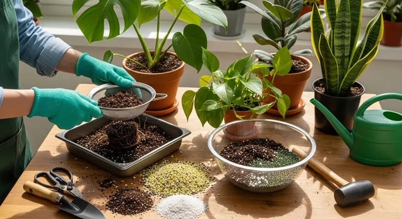 古い土の再生と再利用の手順