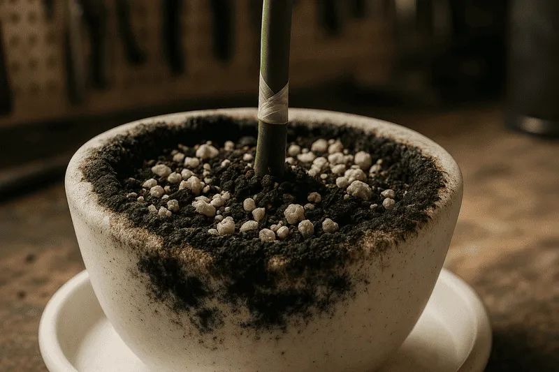 観葉植物の土に黒いカビが発生した場合