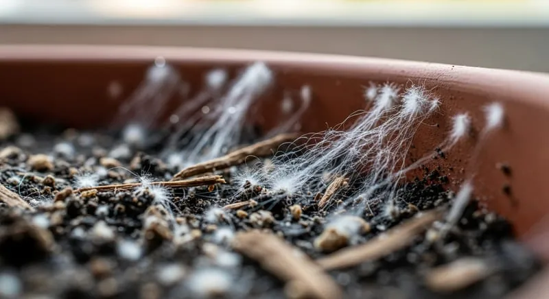 観葉植物の土がカビたままでも大丈夫?