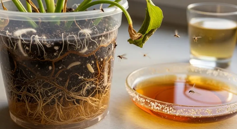 観葉植物に砂糖水は根腐れや虫の原因