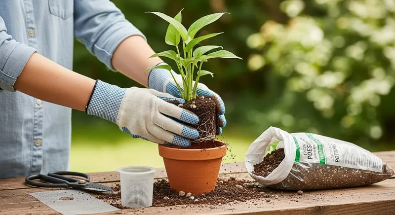 手順：抜き取りから定着水やりまで