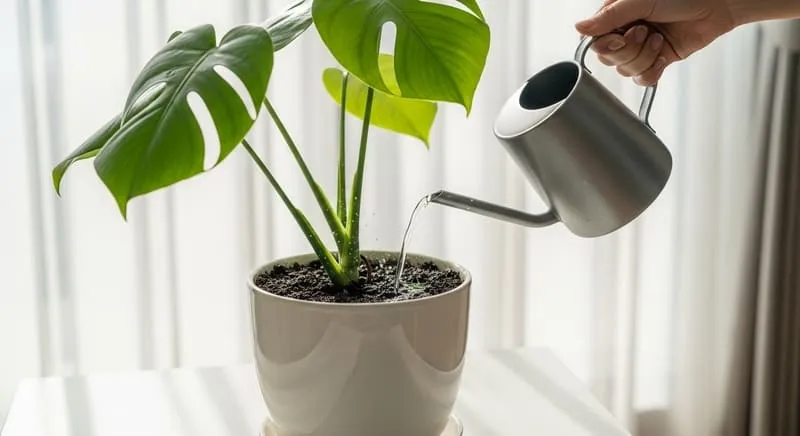 観葉植物には砂糖水より水やりが基準