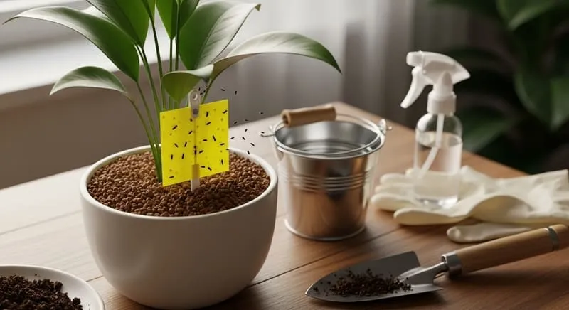 観葉植物の小さいハエの駆除法