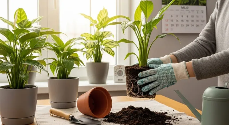 観葉植物の植え替え時期はいつ?