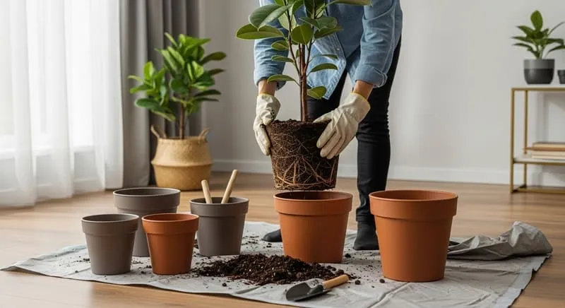 大型株の植え替え時期と適切な鉢選び