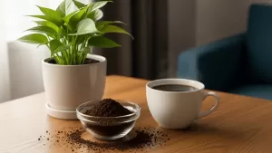 観葉植物にコーヒーかすは使えるの？