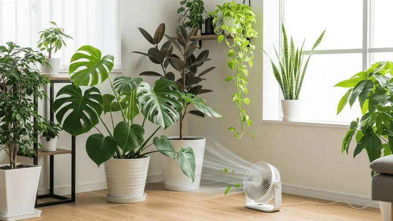 観葉植物とサーキュレーター必要性