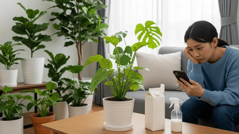 観葉植物に牛乳検索とアブラムシ心理