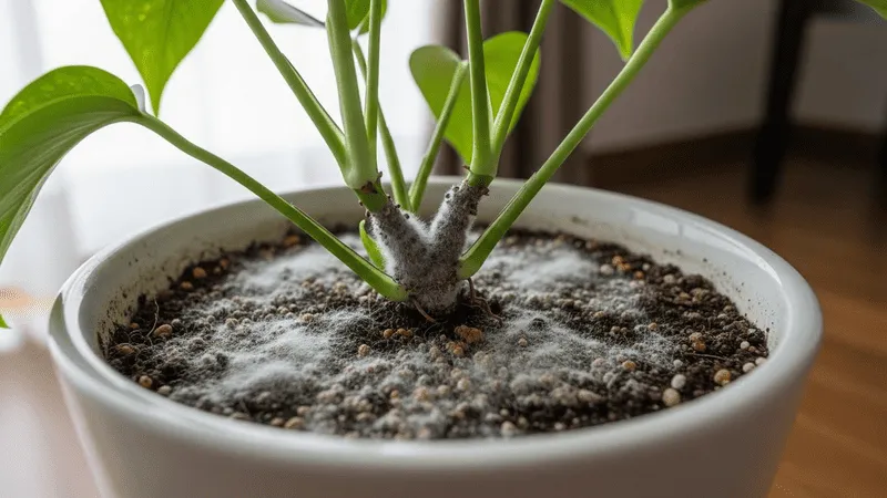 カビや菌の繁殖による観葉植物の臭い