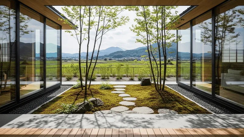 庭のある暮らしで借景を楽しむ