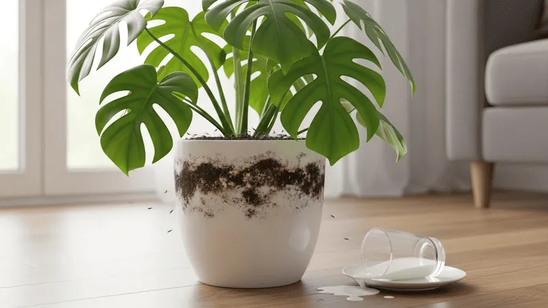 観葉植物牛乳が臭いカビを招く訳