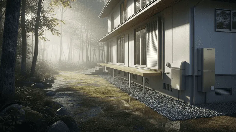 森に囲まれた家の湿気対策