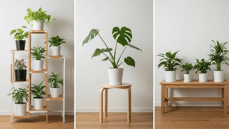 IKEAとニトリ無印良品の花台比較