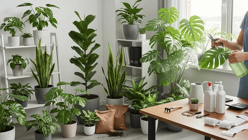 観葉植物維持費とメンテナンス経費