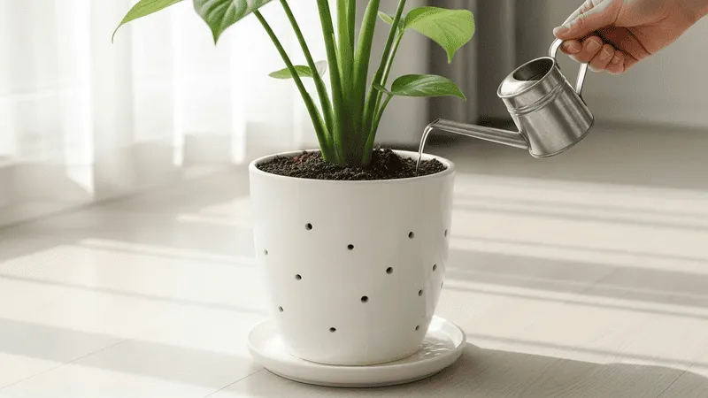 水やりと受け皿管理で防ぐ観葉植物の臭い