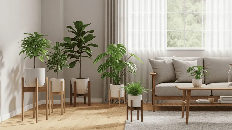 室内をおしゃれに見せる観葉植物スタンド