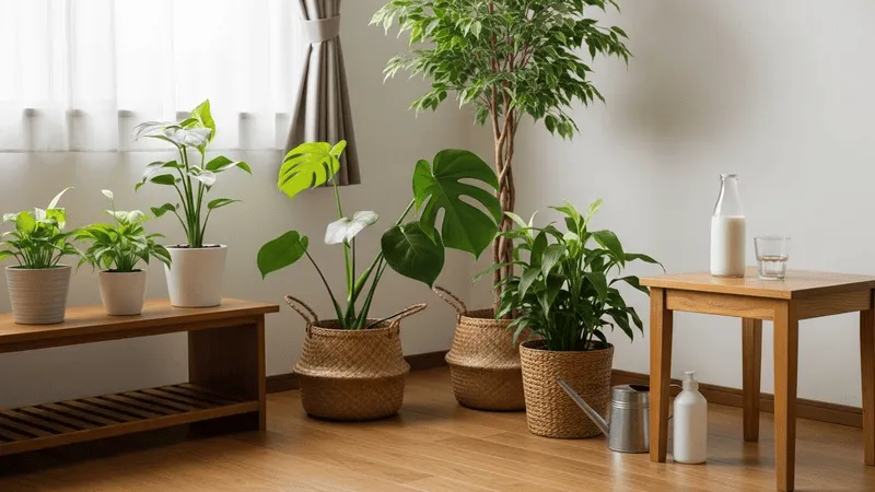 観葉植物と牛乳のまとめ|安全な選択