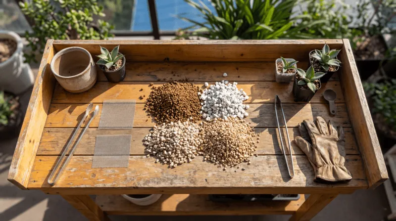 用土配合と鉢、植え替え